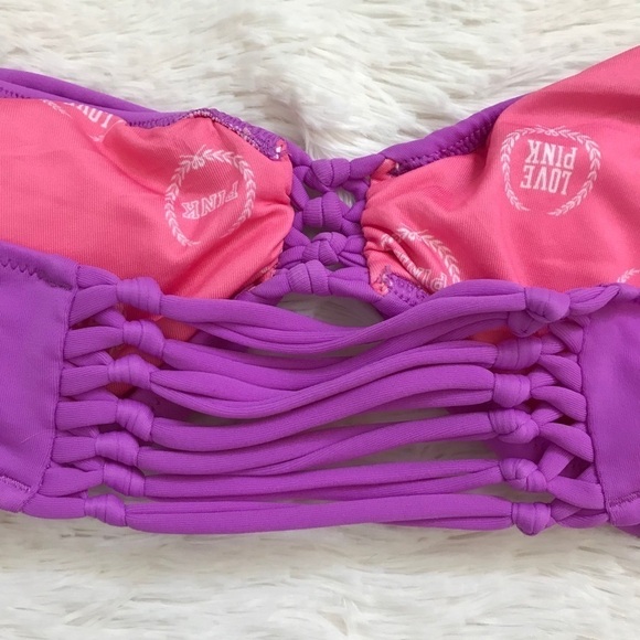 Victoria’s Secret PINK Bandeau Halter Bikini Top Y2K - Picture 4 of 5